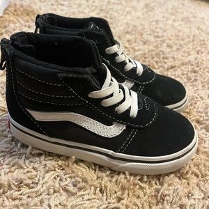 Vans Toddler Black Suede Hi Zip SK8 Sz 9 Lk New